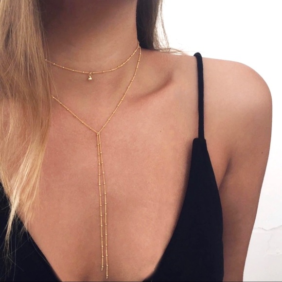 3/$30•Layered drop boho charm choker necklace - Picture 3 of 3